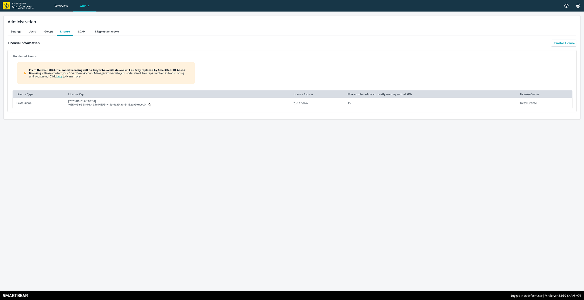 Floating License Info Floating License Info