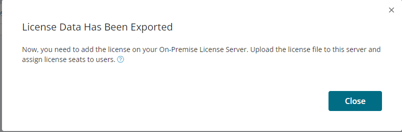 License Exported License Exported