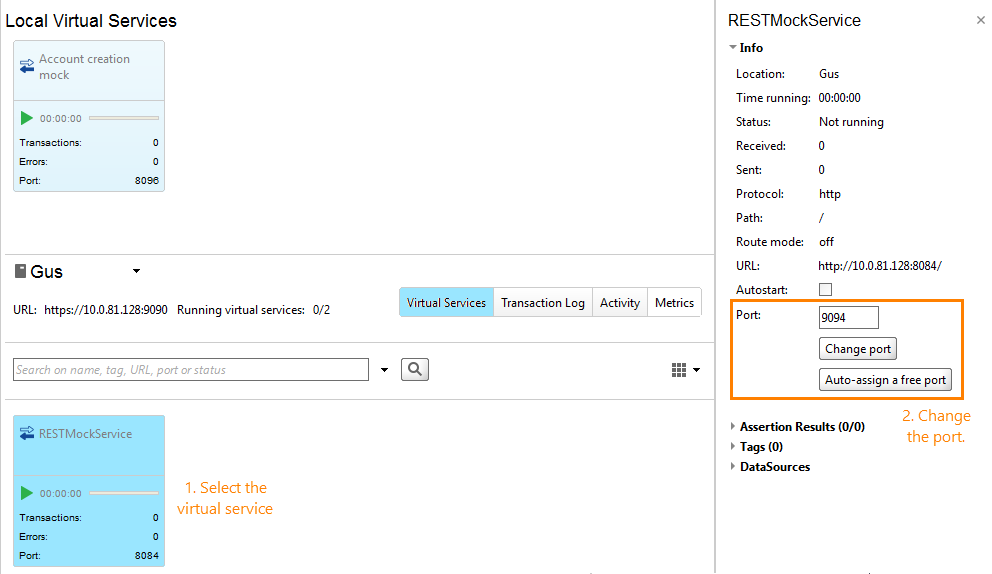 API testing with ReadyAPI: Setting port number for a virtual service on VirtServer API testing with ReadyAPI: Setting port number for a virtual service on VirtServer