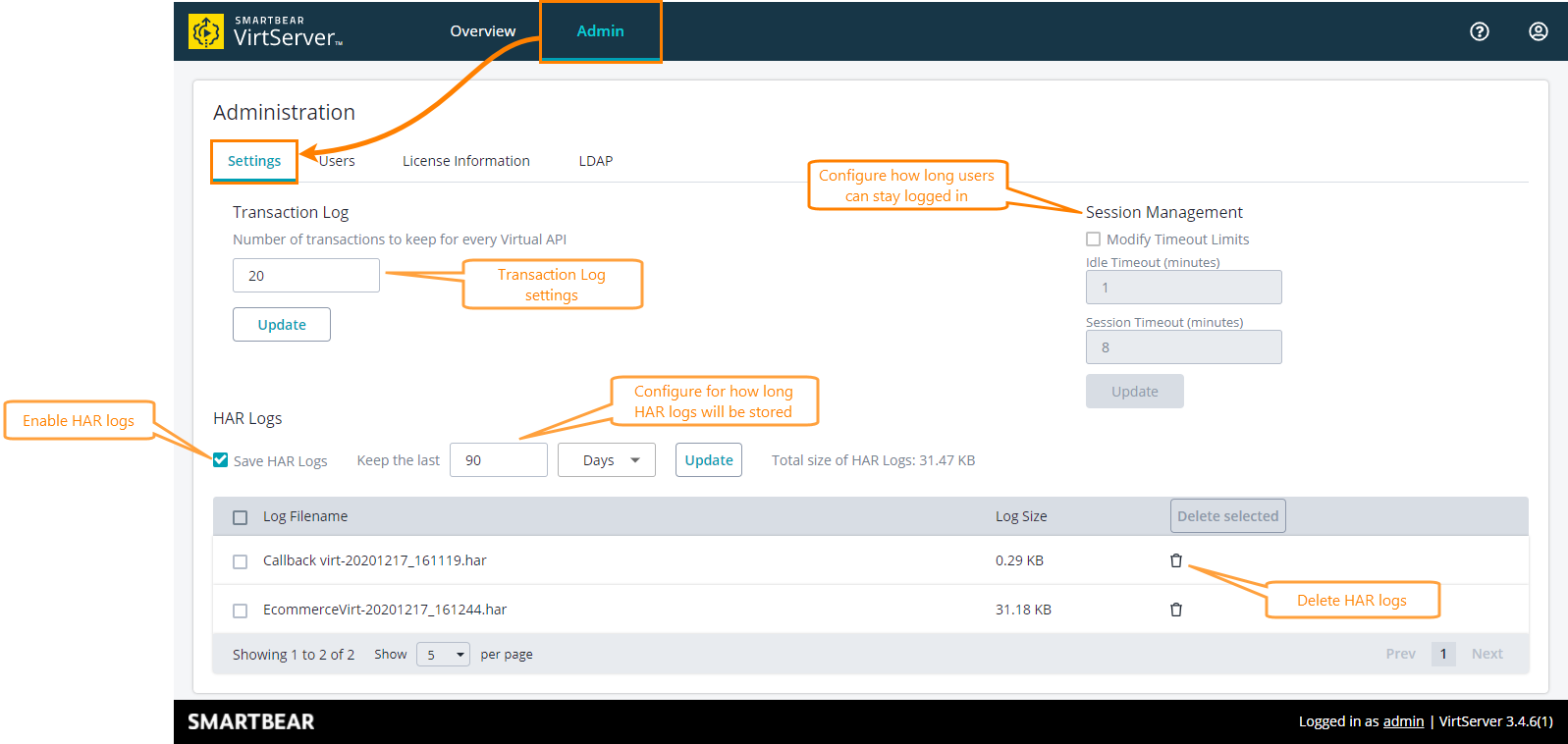 Configuring VirtServer: Opening the configuration dialog Configuring VirtServer: Opening the configuration dialog