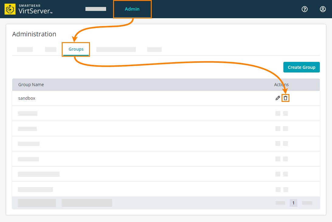 Deleting a group Deleting a group