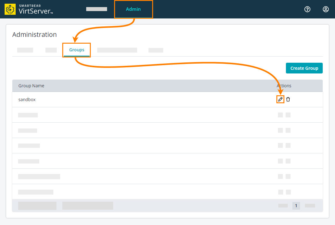 Editing a group Editing a group