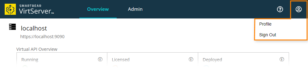 User profile menu User profile menu