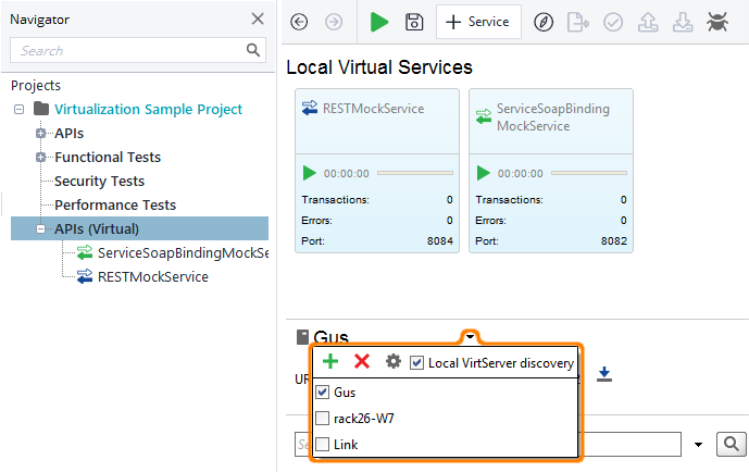 API testing with ReadyAPI: Selecting VirtServer (VirtServer discovery) API testing with ReadyAPI: Selecting VirtServer (VirtServer discovery)